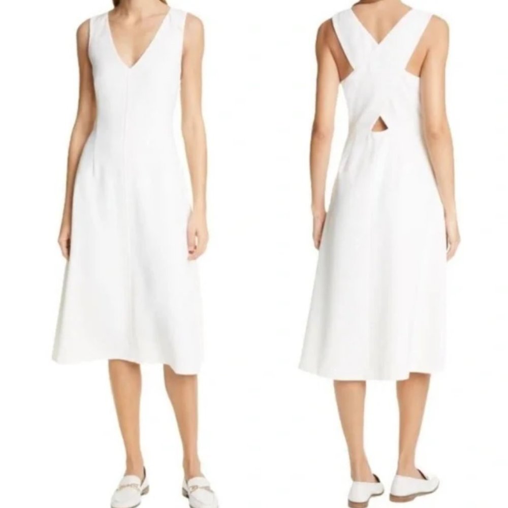 Club Monaco Cross Back Dress - Cream - Size 2